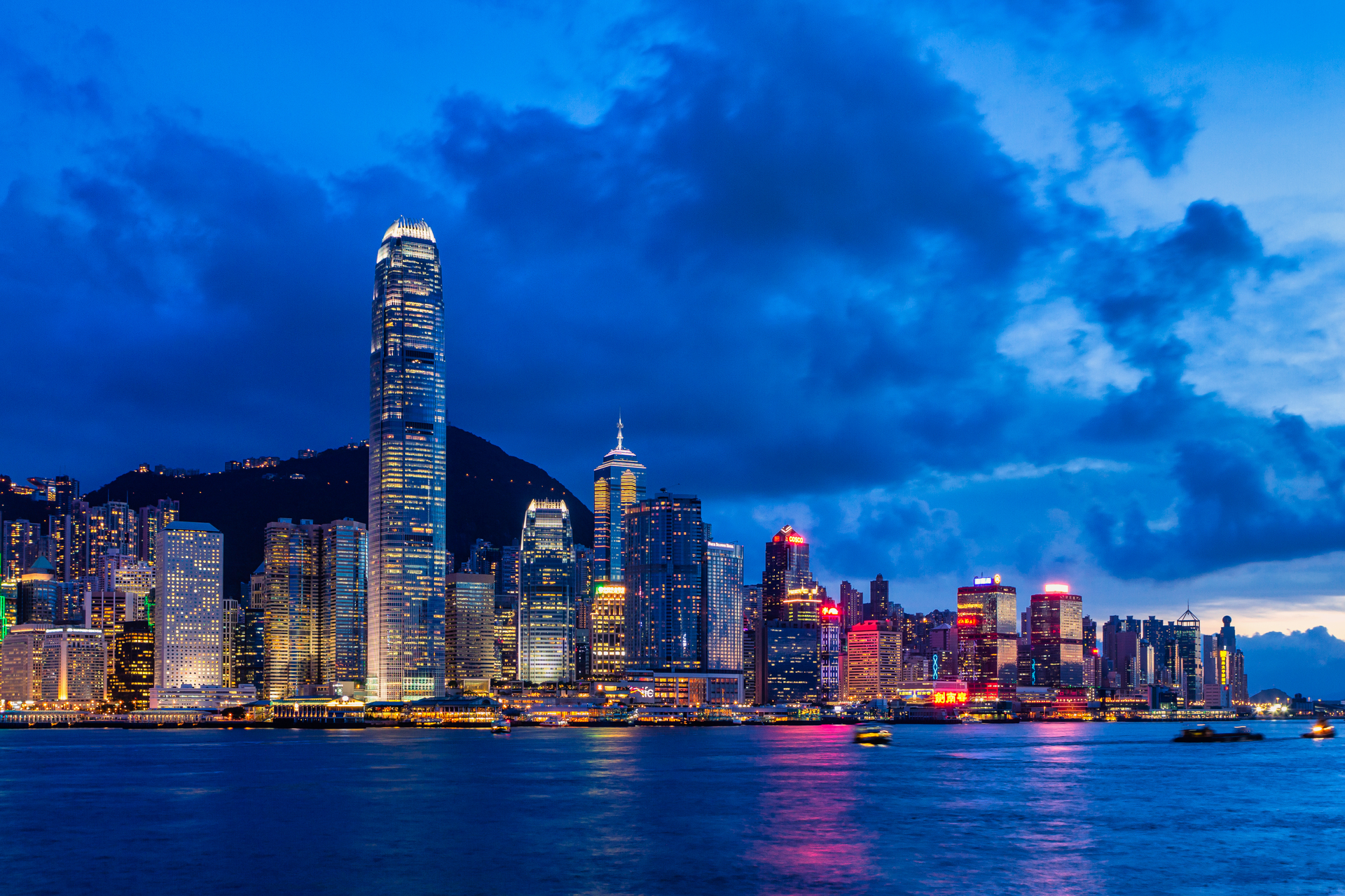Dusk Seascape In Hong Kong China