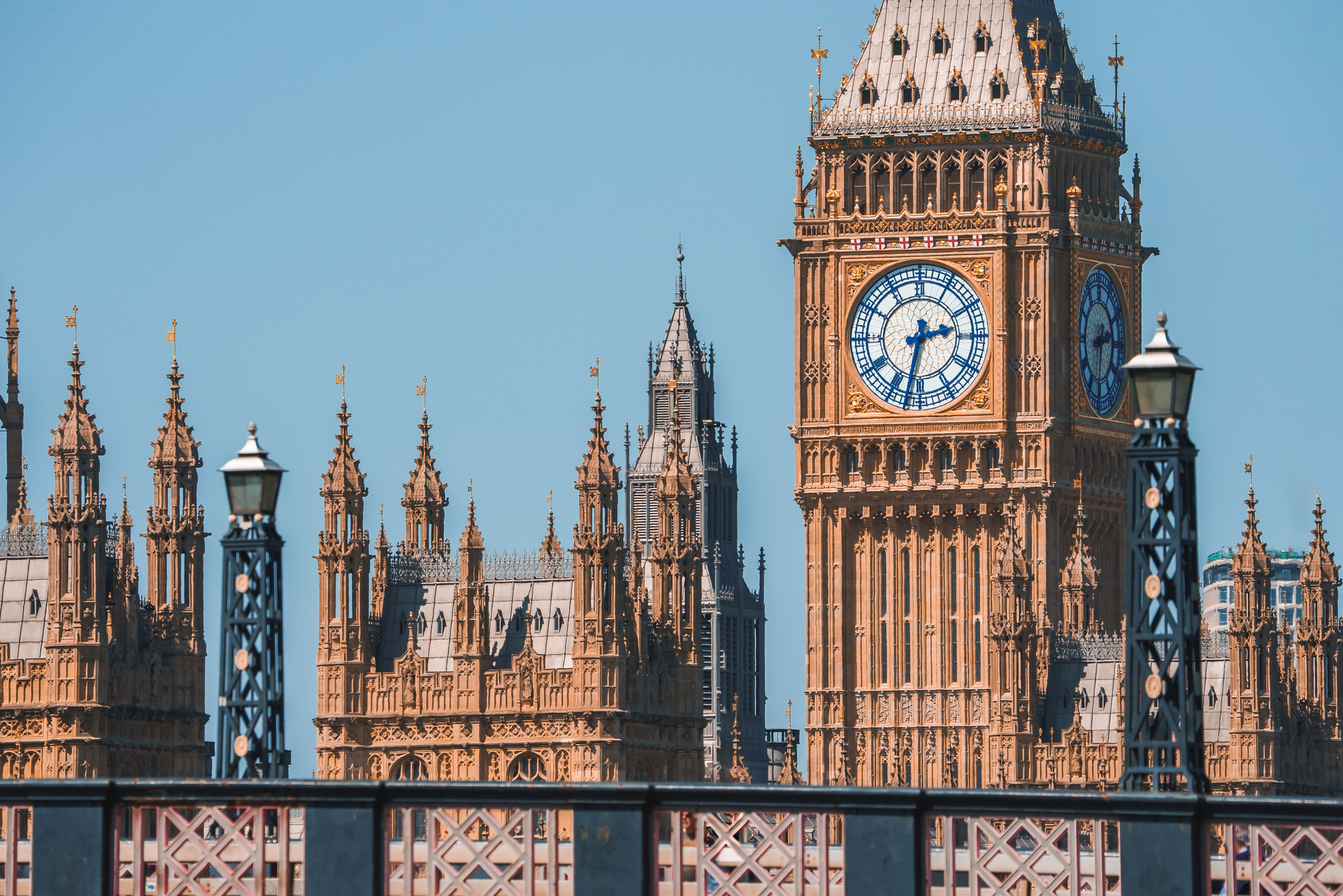 Big Ben And Westminster Bridge In London