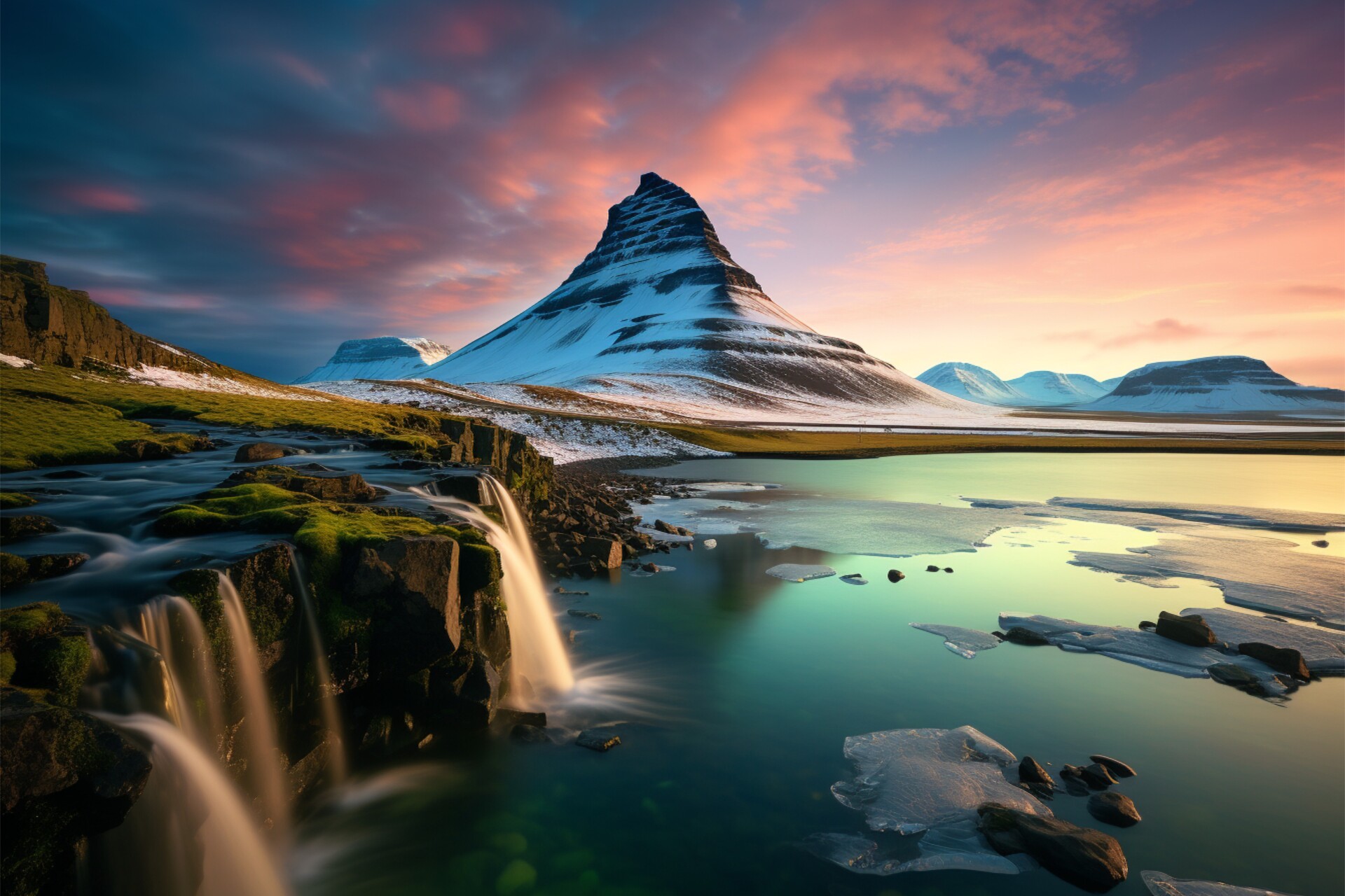 Kirkjufell Mountain Beneath The Northern Lights A Magical