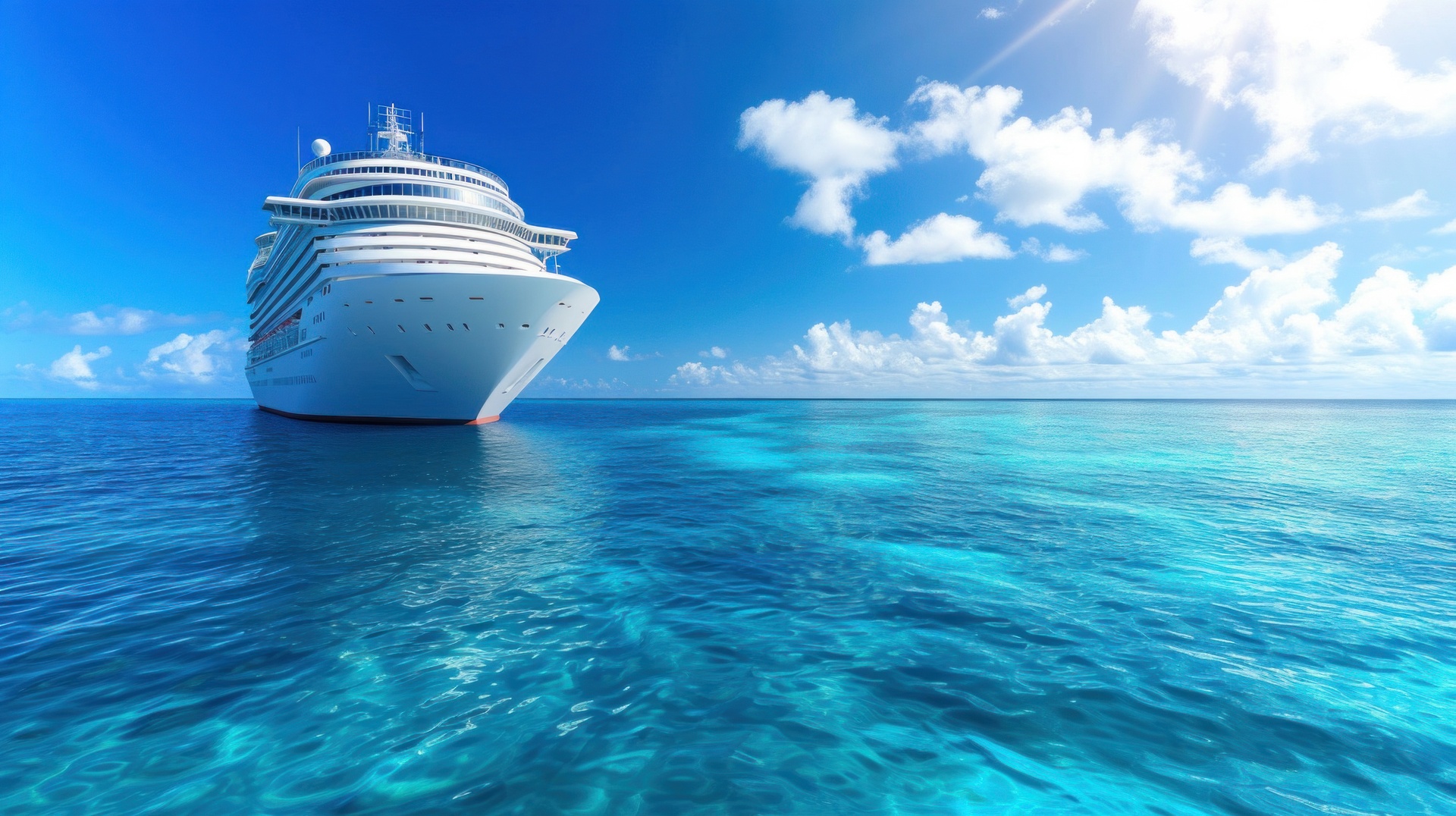 Ai Generated Sea Cruise Advertisement Background With Copy