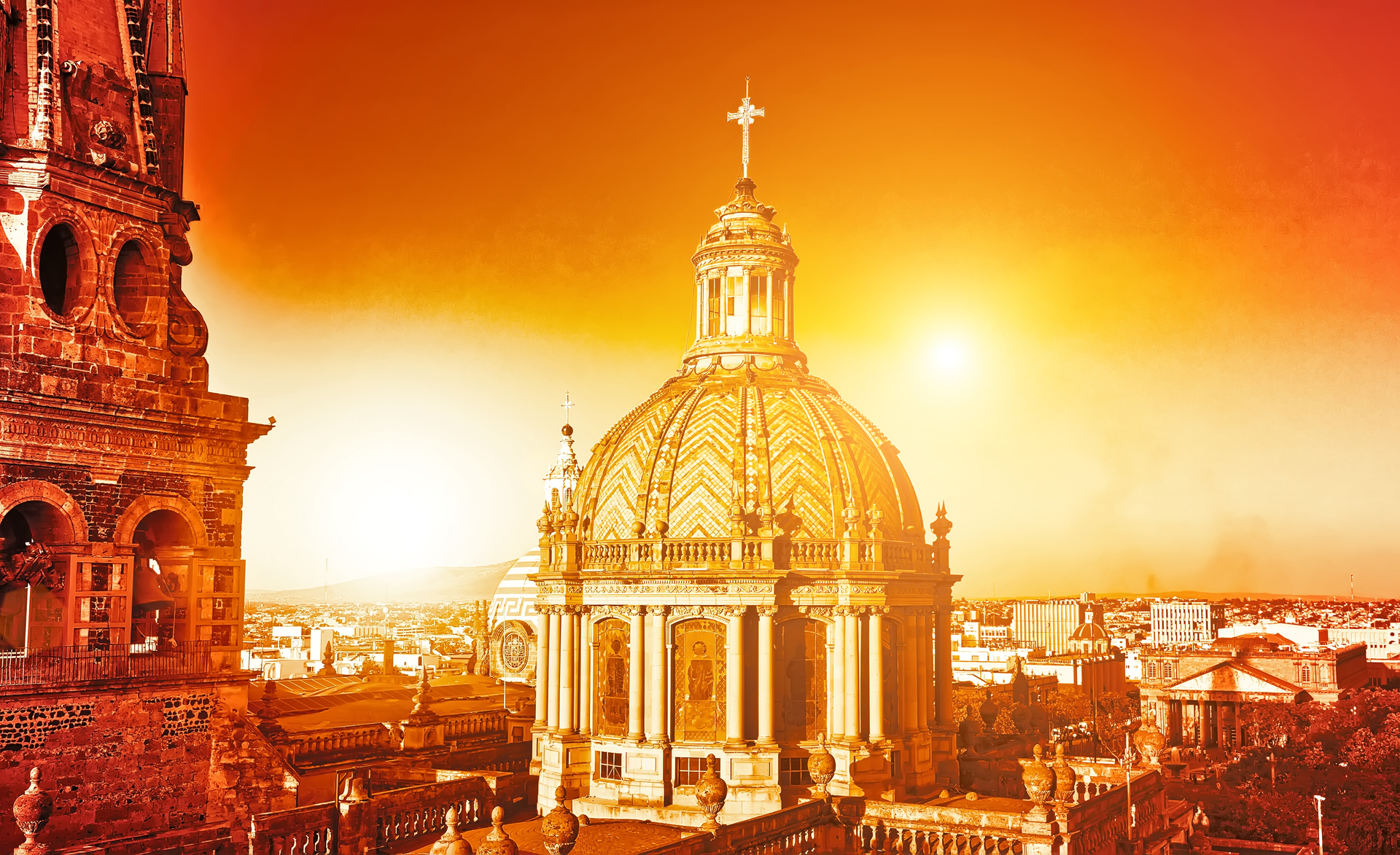 Guadalajara Central Cathedral In Jalisco Mexico